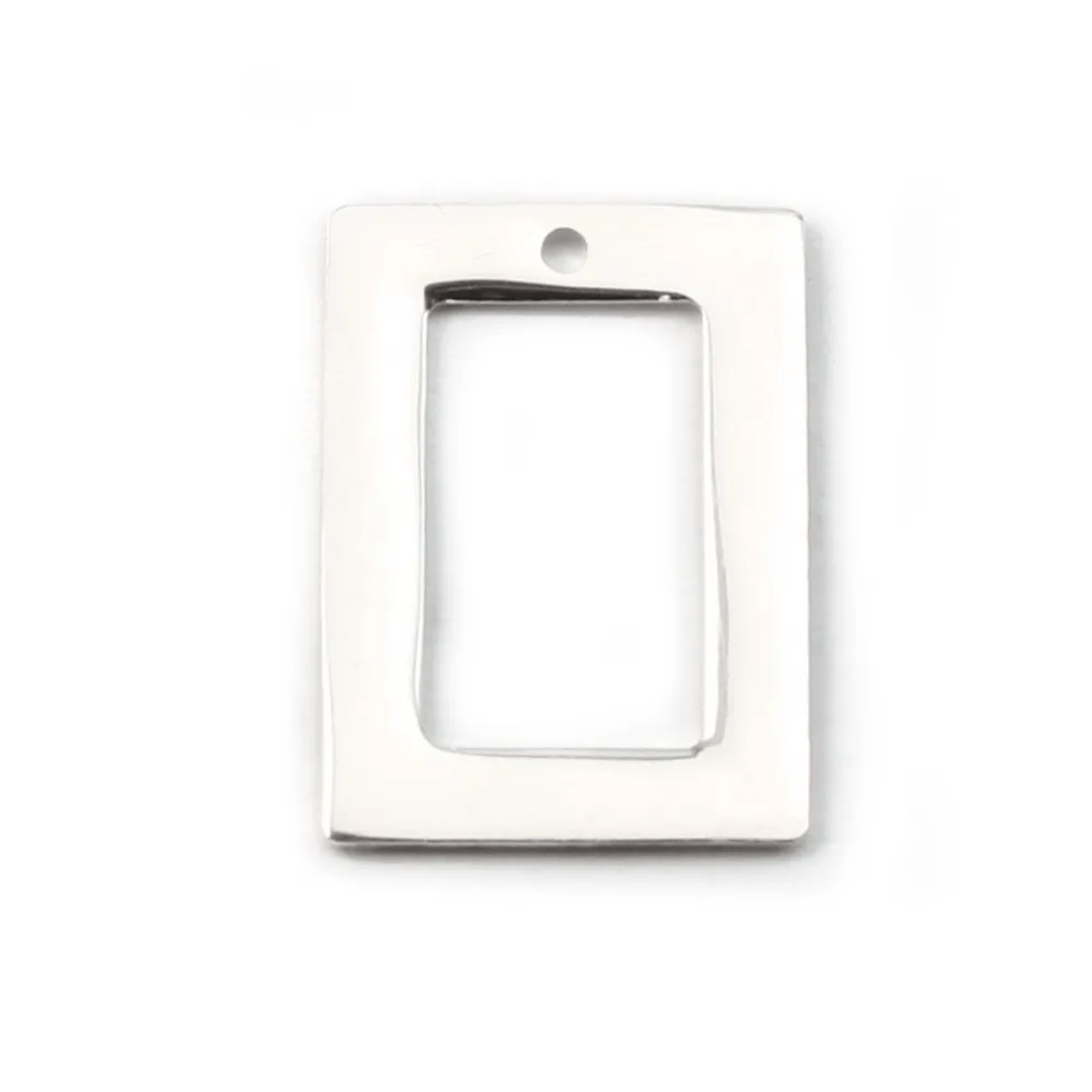 Argent 925 carre-carre plat 10mm x 2 PCS
