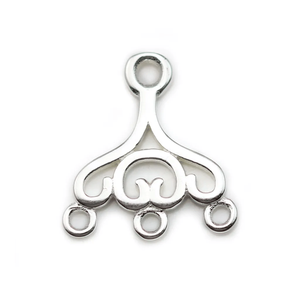 Intercalaire en argent 925, en forme de chandelier, 14 * 13mm x 1pc