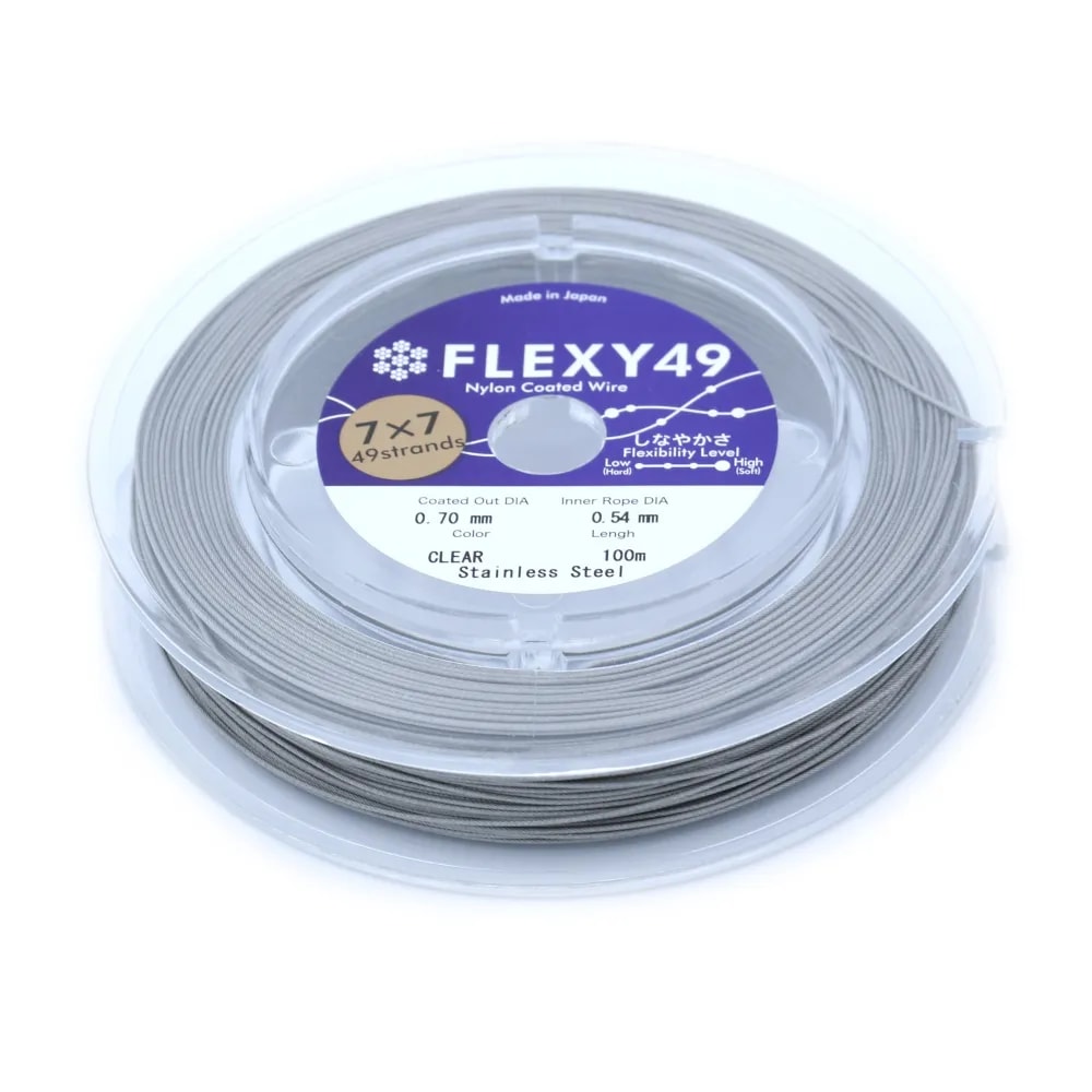 Fil câblé acier 49 brins 0.7mm x 100m