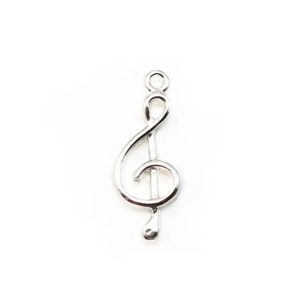 Breloque clef de sol en argent 925 8x20mm x 1pc