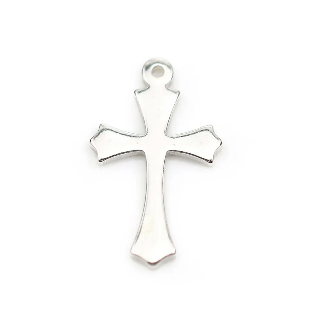 Argent 925 pendantif Croix 12x20mm x 1pc