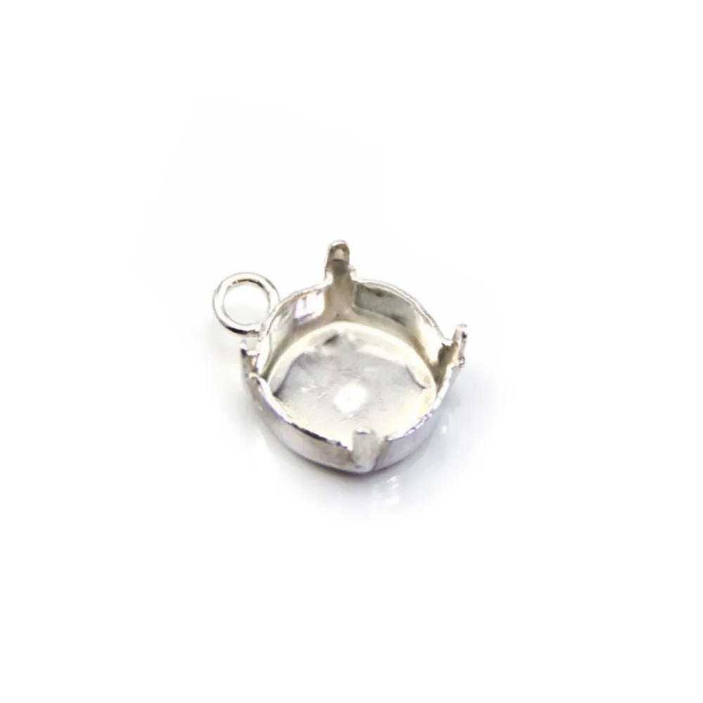 Pendant set in 925 silver 10mm x 1pc