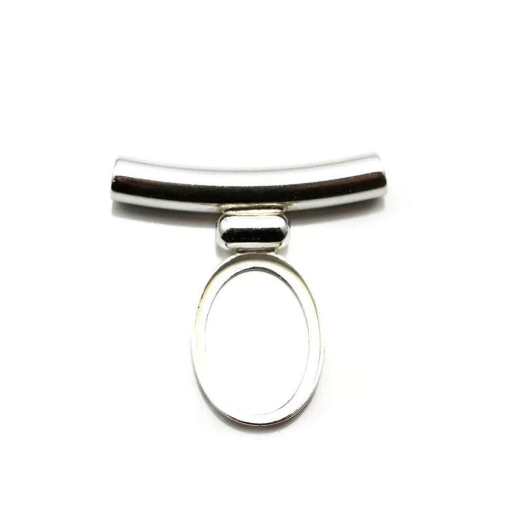 support  for cabochon oval,sterling silver, 13x18mm x 1pc