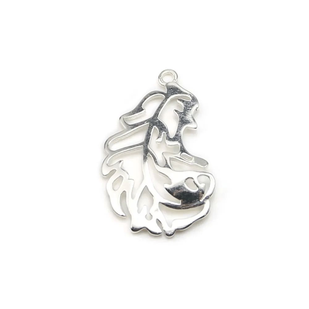 Breloque plume en argent 925 24mm x 1pc