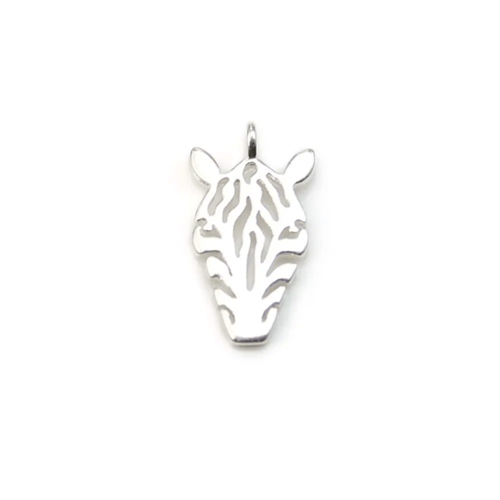 Breloque leopard en argent 925 12x14mm x 1pc