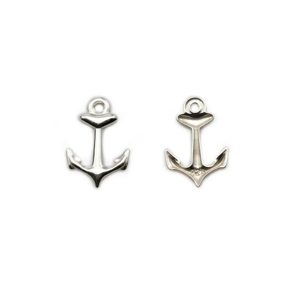 Breloque ancre en argent 925 9x13mm x 2pcs