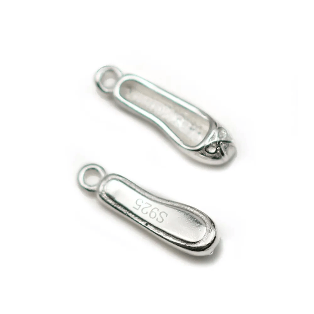 Breloque en argent 925, en forme de ballerine, 4 * 13mm x 2pcs