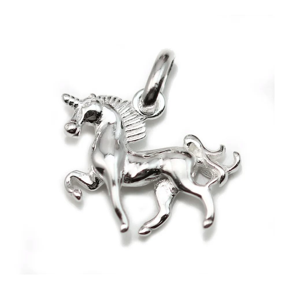 Breloque unicorn  en argent 925 x 1pc