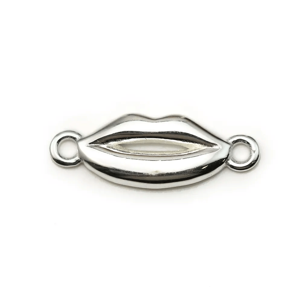Breloque en argent 925, en forme de bouche, 6 * 17mm x 1pc
