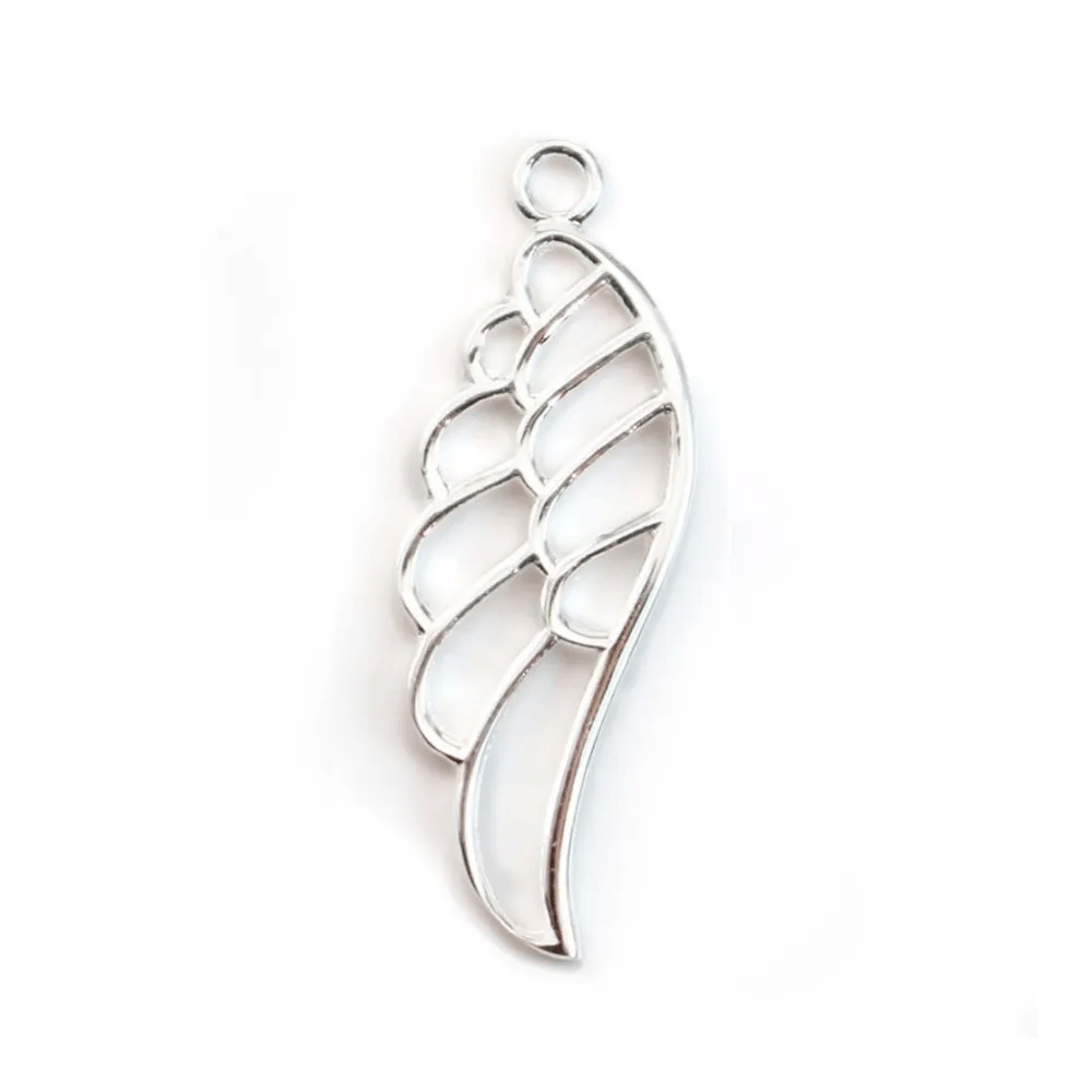 Breloque aile ciselée Argent 925  22 *9 mm x 2pcs 