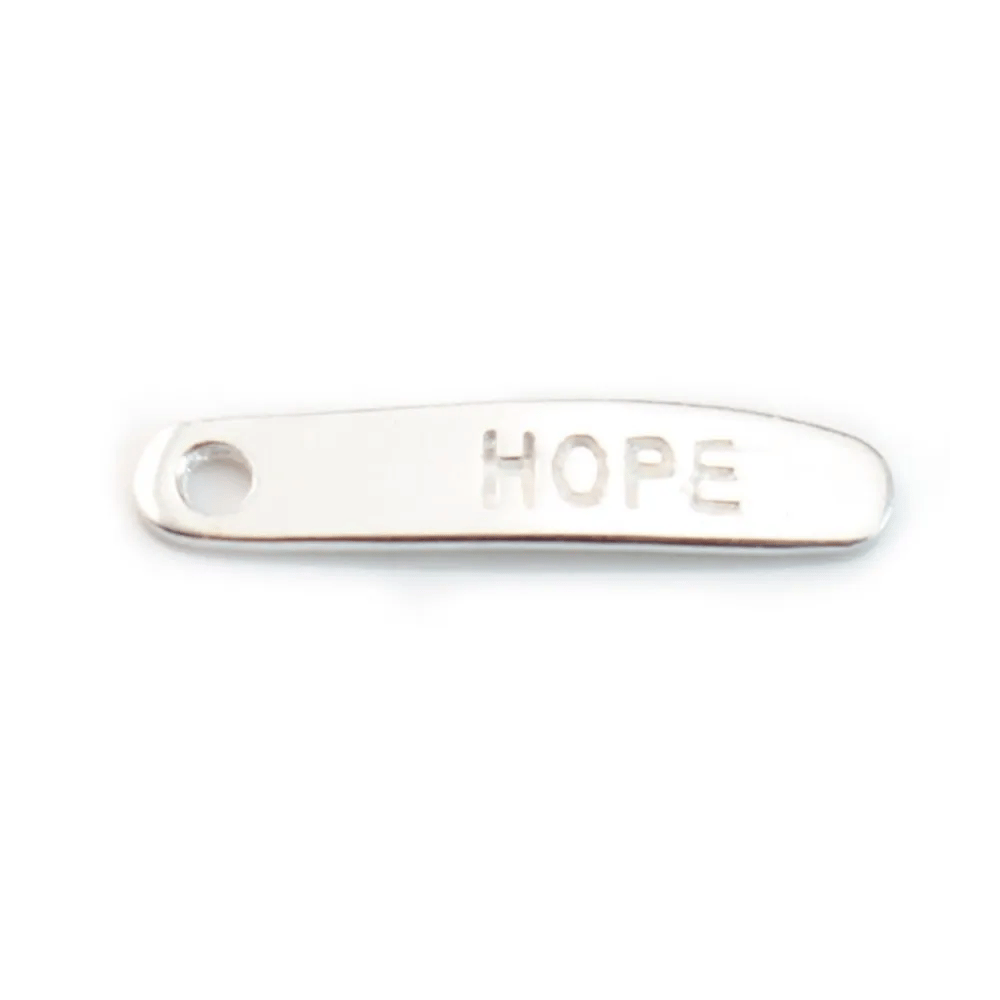Breloque hope Argent 925 19mm *4 mm x 2pcs