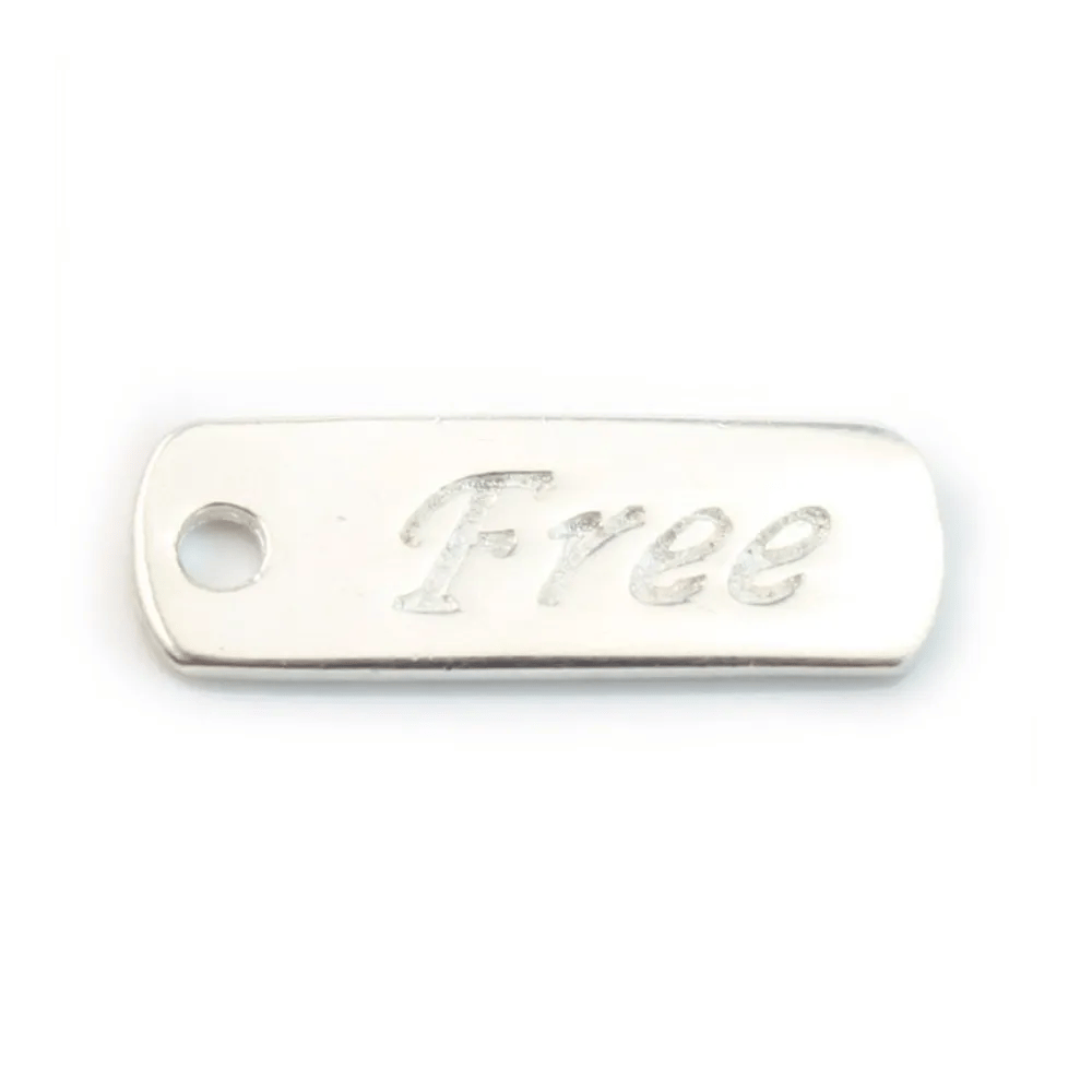 Breloque Free  Argent 925 17x6mm x 2pcs