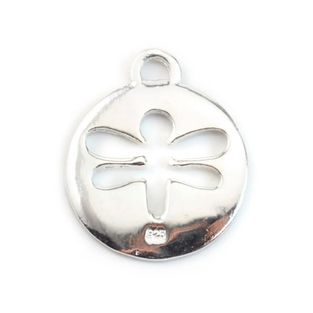 Breloque Libellule découpée Argent 925 15 mm x 1pc