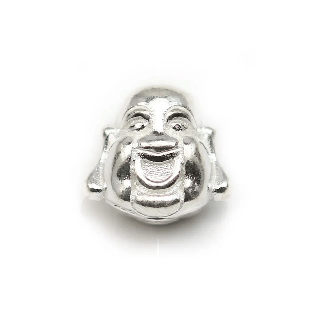 Intercalaire en argent 925, en forme de "Bouddha", 11 * 12mm x 1pc
