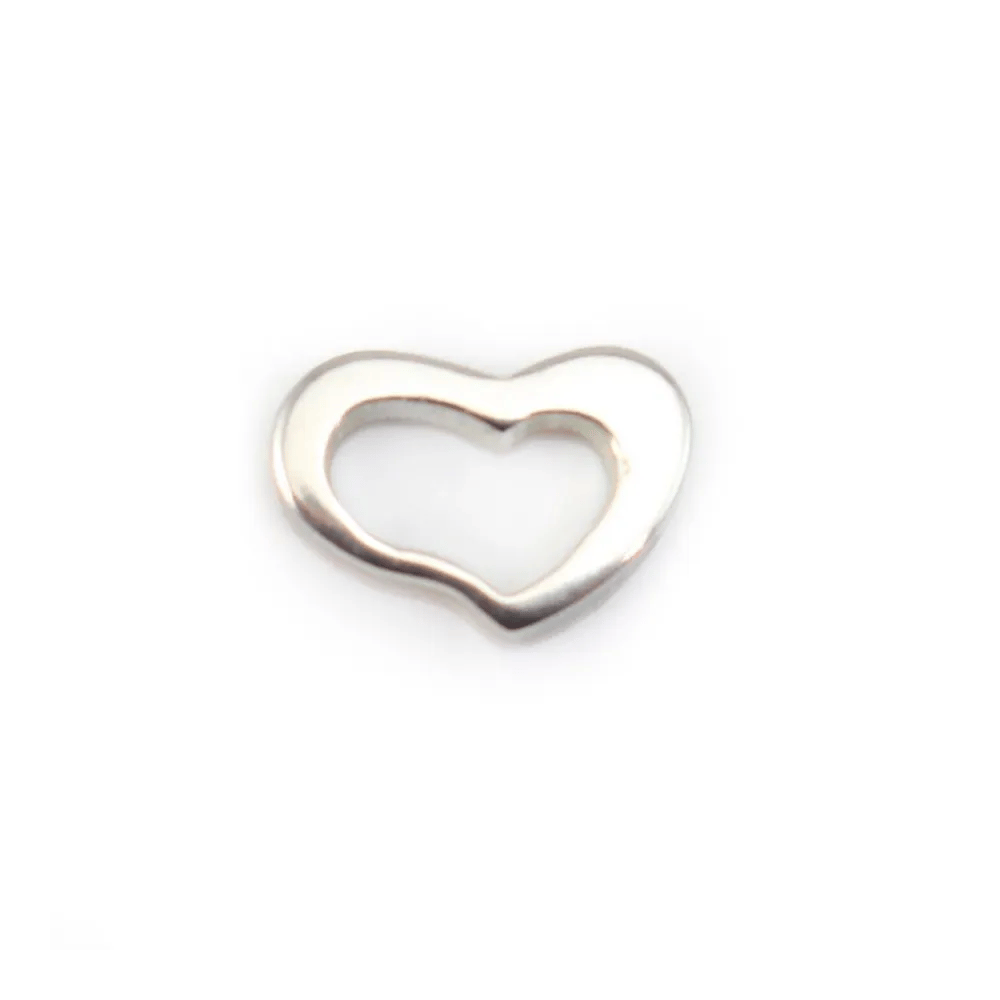 Intercalaire coeur Argent 925 5x7mm  x 1pc