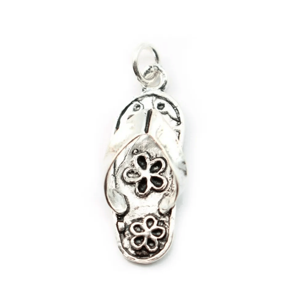 Argent 925  breloque chaussure 8x22mm avec anneau 5mmX 1pc