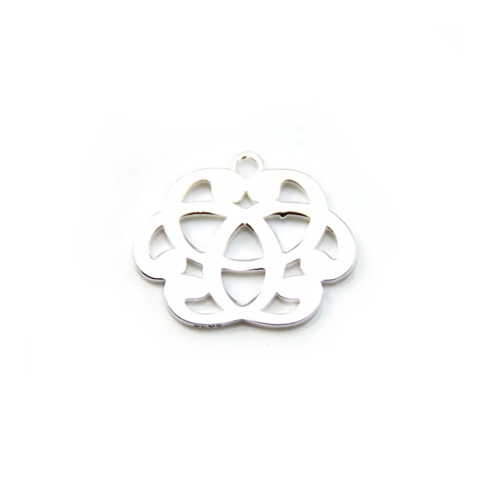 Breloque celtique en argent 925 , 13.5x16mm x 1pc