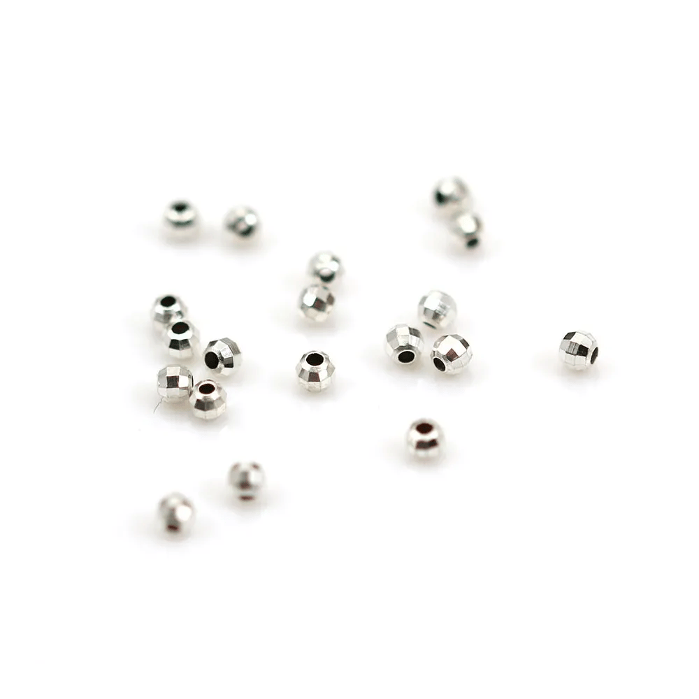 Silver 925 Faceted Ball Bead bag 3mm x20pcs