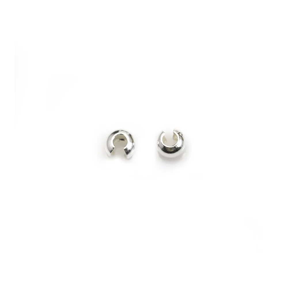 925 Sterling Silver Crimp cover 3mm x20 