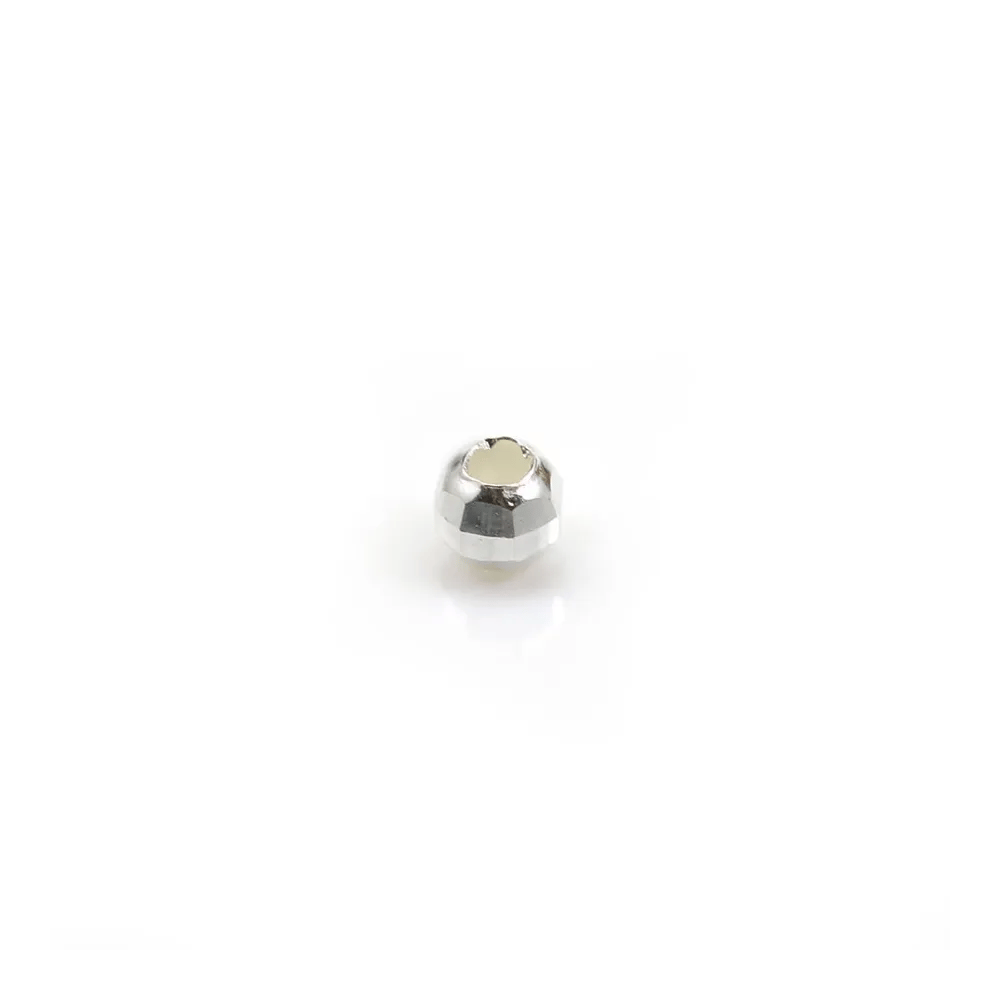 Silver 925 Faceted Ball Bead  4mm x10pcs