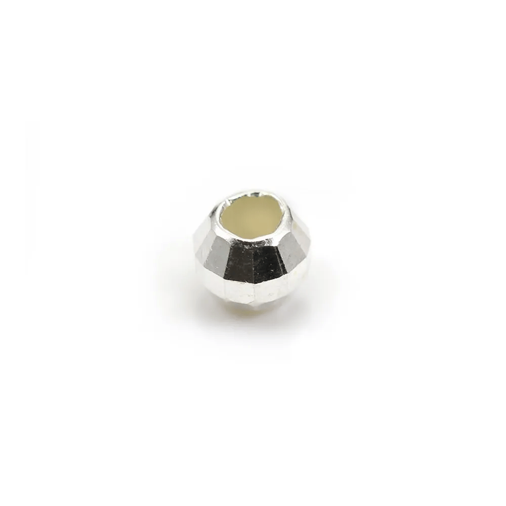 Boule Ronde à facettes  Argent 925 8mm x 2pcs