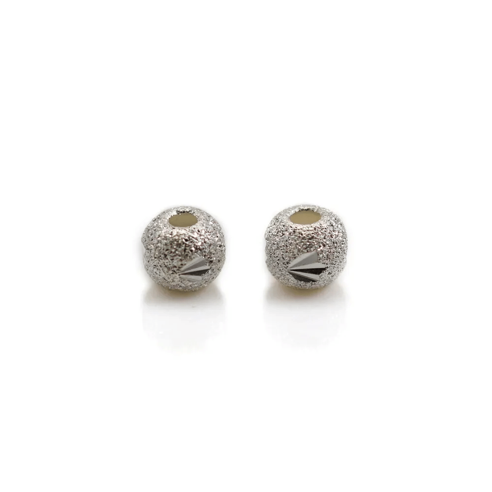Argent 925 Anneaux Rond Plat diamenté 5.5mm  x 4 pcs