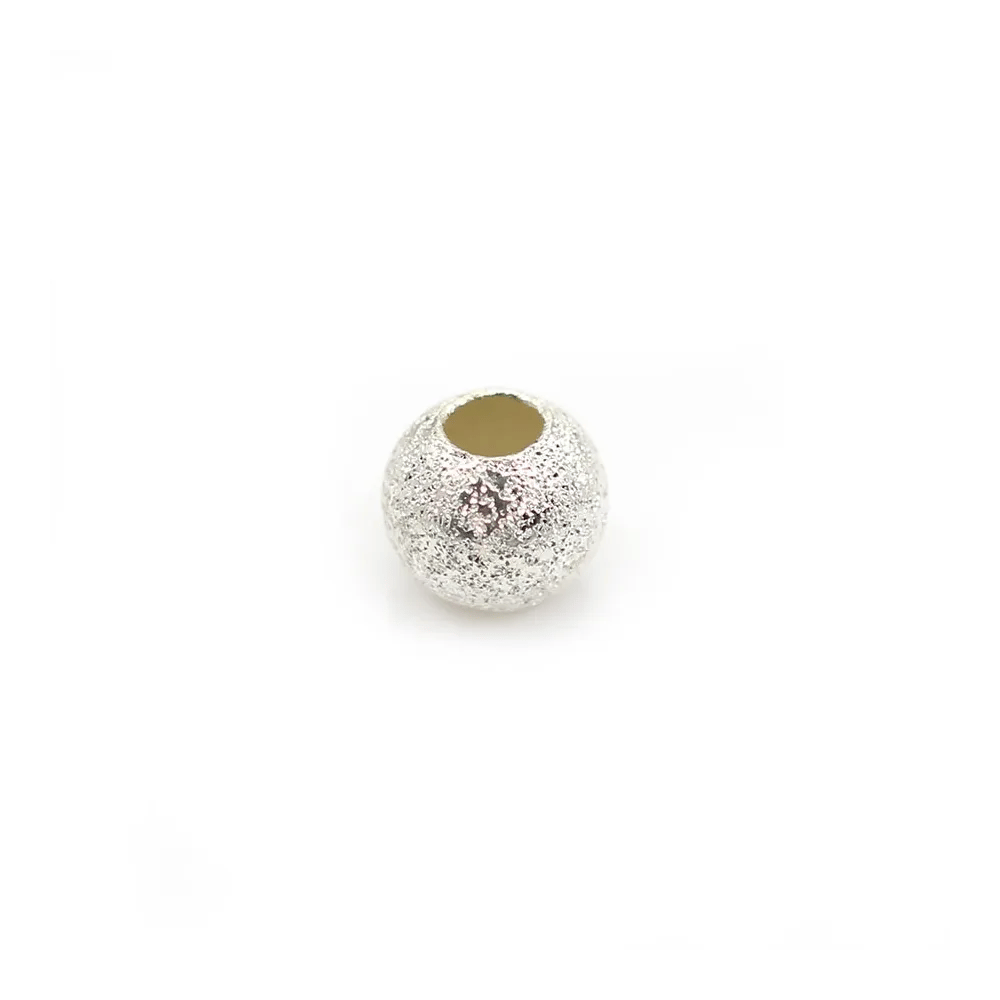 Perle brillante boule en argent 925 8mm x 1pc