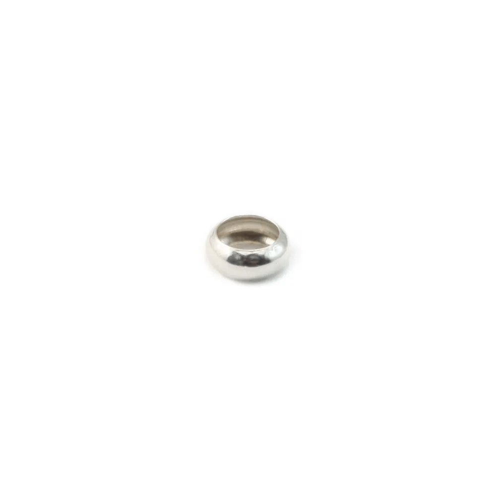 Argent 925 rondelle avec zircon 12x8mm x 4 pcs