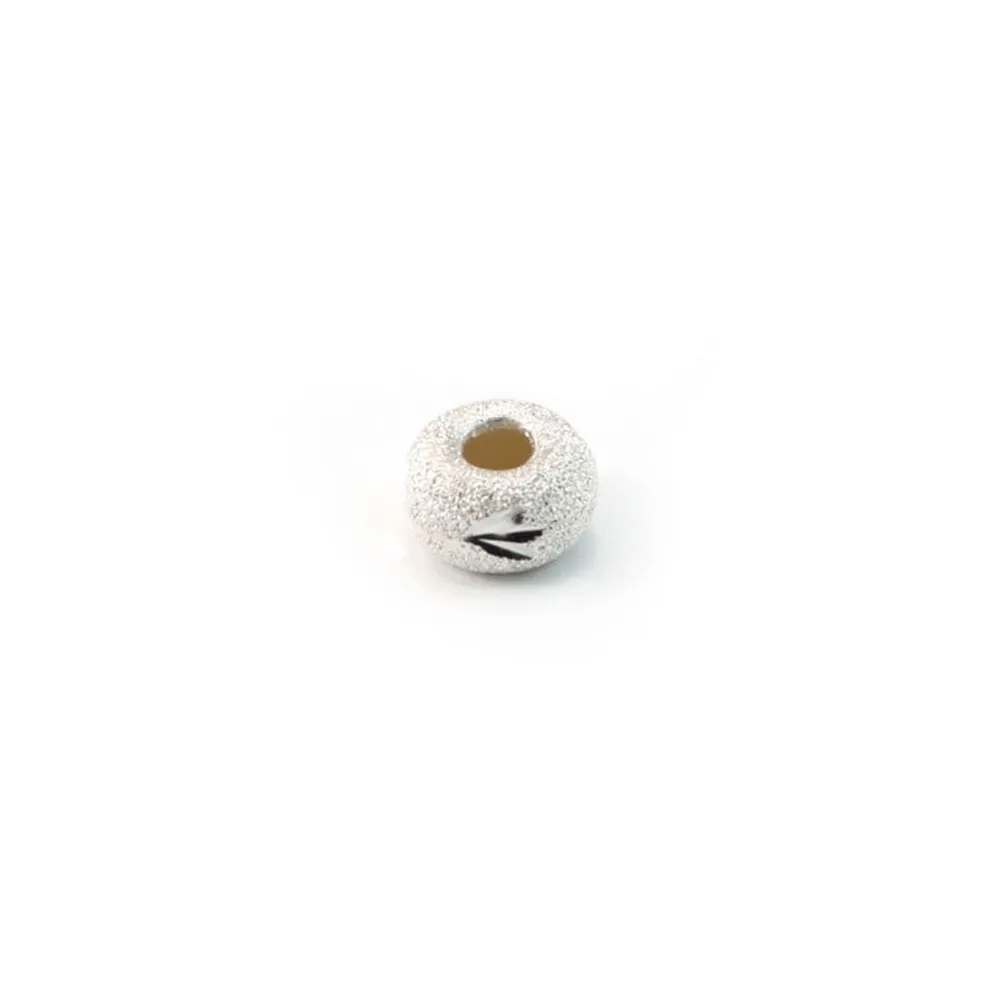 Argent 925 Anneaux Rond Plat diamenté 6.5mm x 2pcs