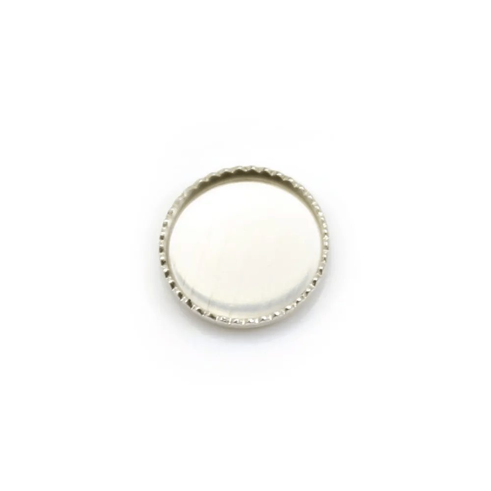 Serti en argent 925, pour cabochon rond de 10mm x 2pcs