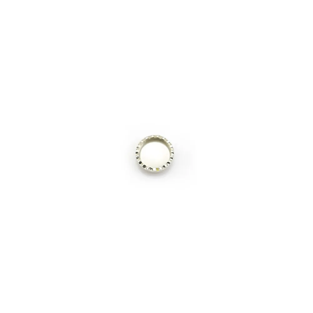 Serti en argent 925, pour cabochon rond de 4 mm x 10pcs