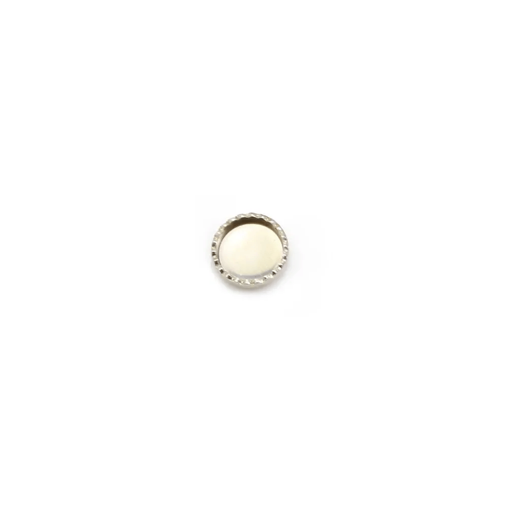 Serti en argent 925, pour cabochon rond de 5 mm x 5pcs