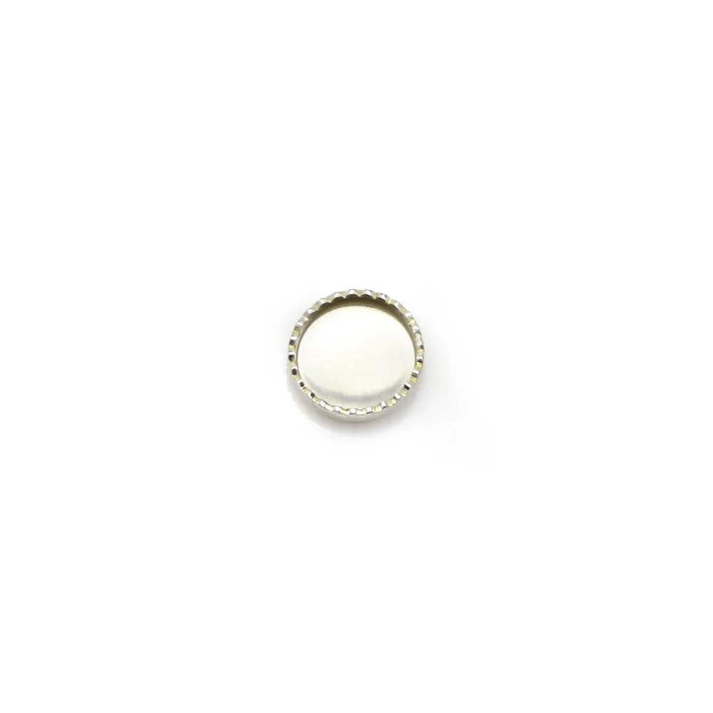 Serti en argent 925, pour cabochon rond de 6 mm x 5pcs