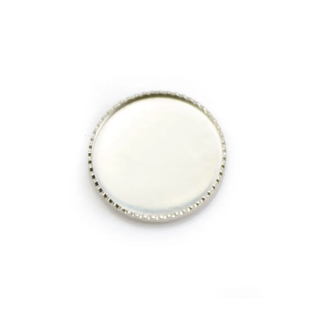 Serti en argent 925, pour cabochon rond de 14mm x 1pc