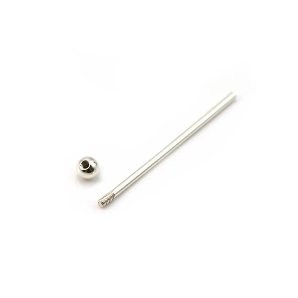 Tige à boule,argent 925 ,27mm x 2pcs