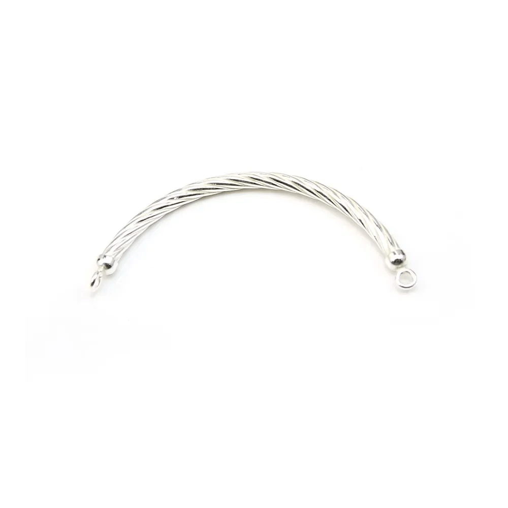 925 sterling silver feather charm 24mm x 1pc