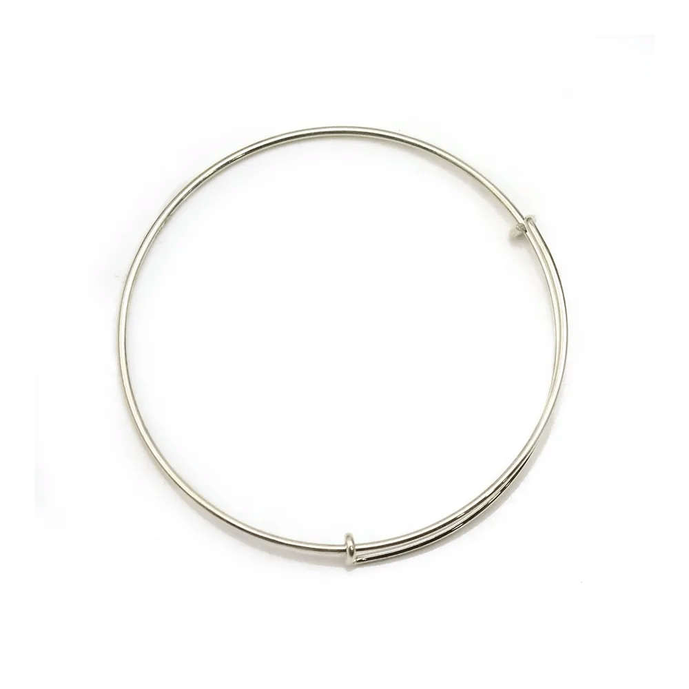 Bracelet réglable en argent 925, mesurant 57mm x 1pc