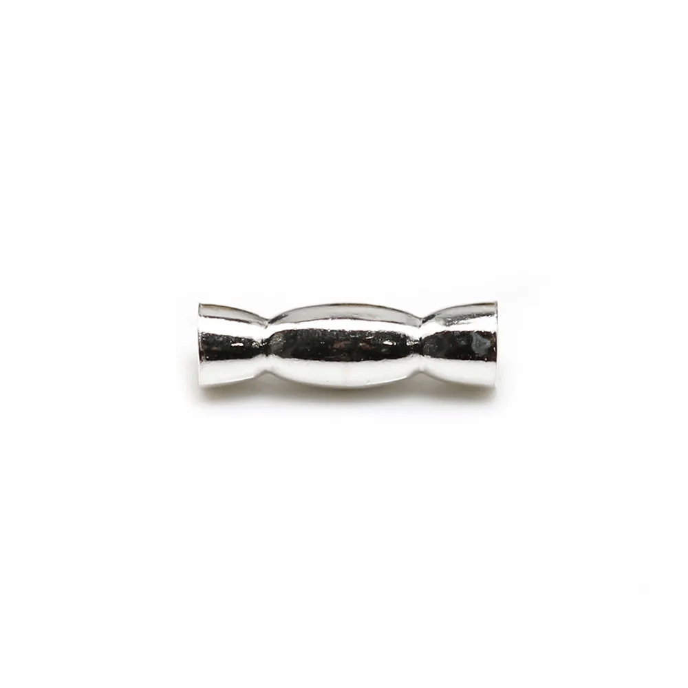 Tube Forme Papillote Argent 925 11x3mm x 2pcs 