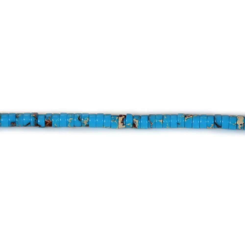 Marbre reconstituée, en forme de Heishi 2x4.5mm x 39cm