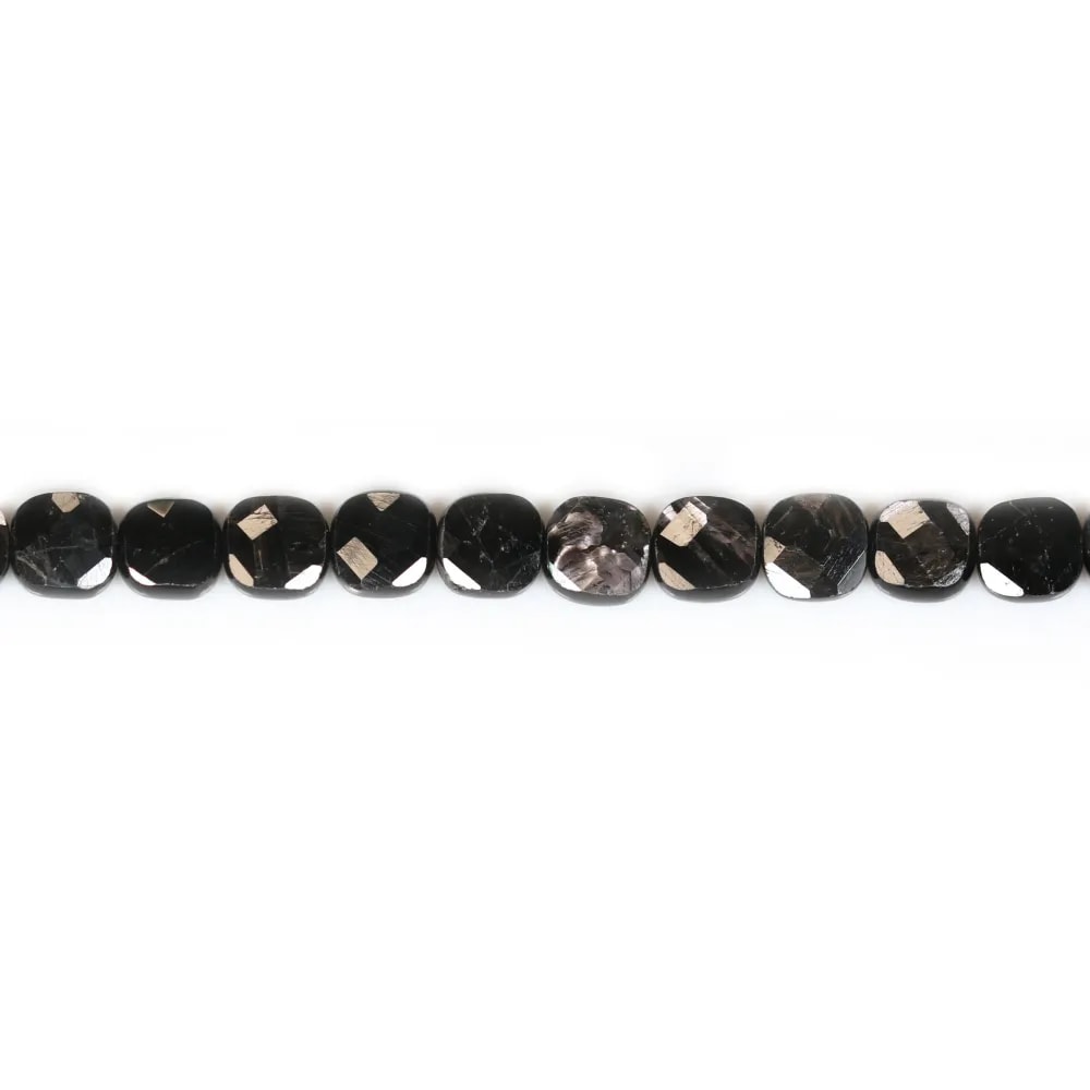 Hypersthene, en forme de carré facetté 8mm x 39cm