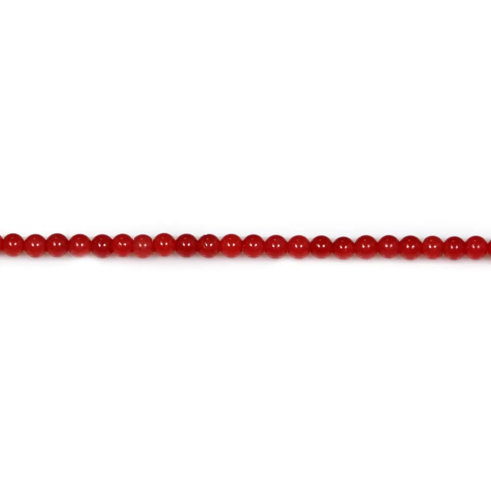 Bambou mer teinte rouge Rond  2mm x 40cm