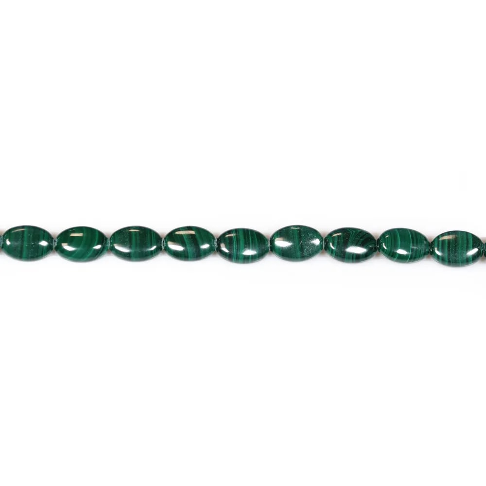 Malachite ovale 8x12mm x 40cm