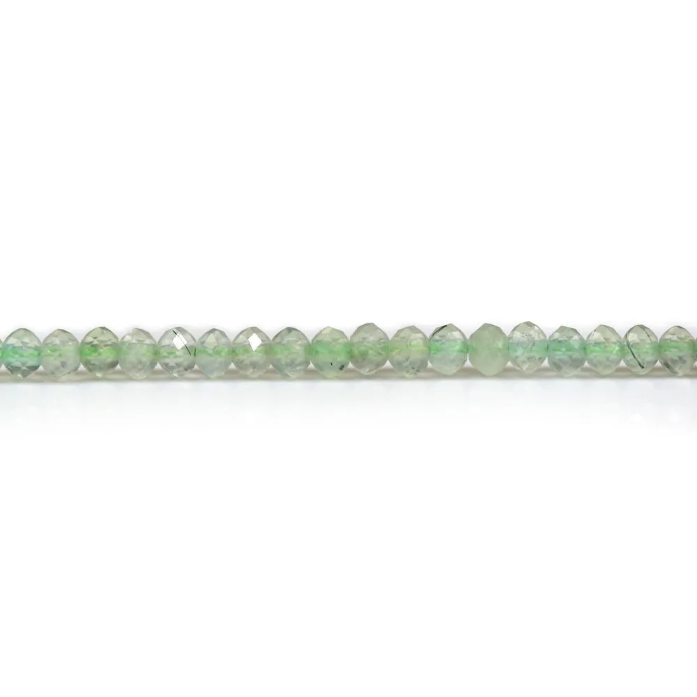 Préhnite rondelle facette 4x2.5mm x 40cm