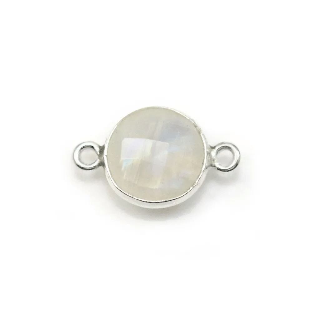 Treated Saphir Round 17mm set in  Plated Silver