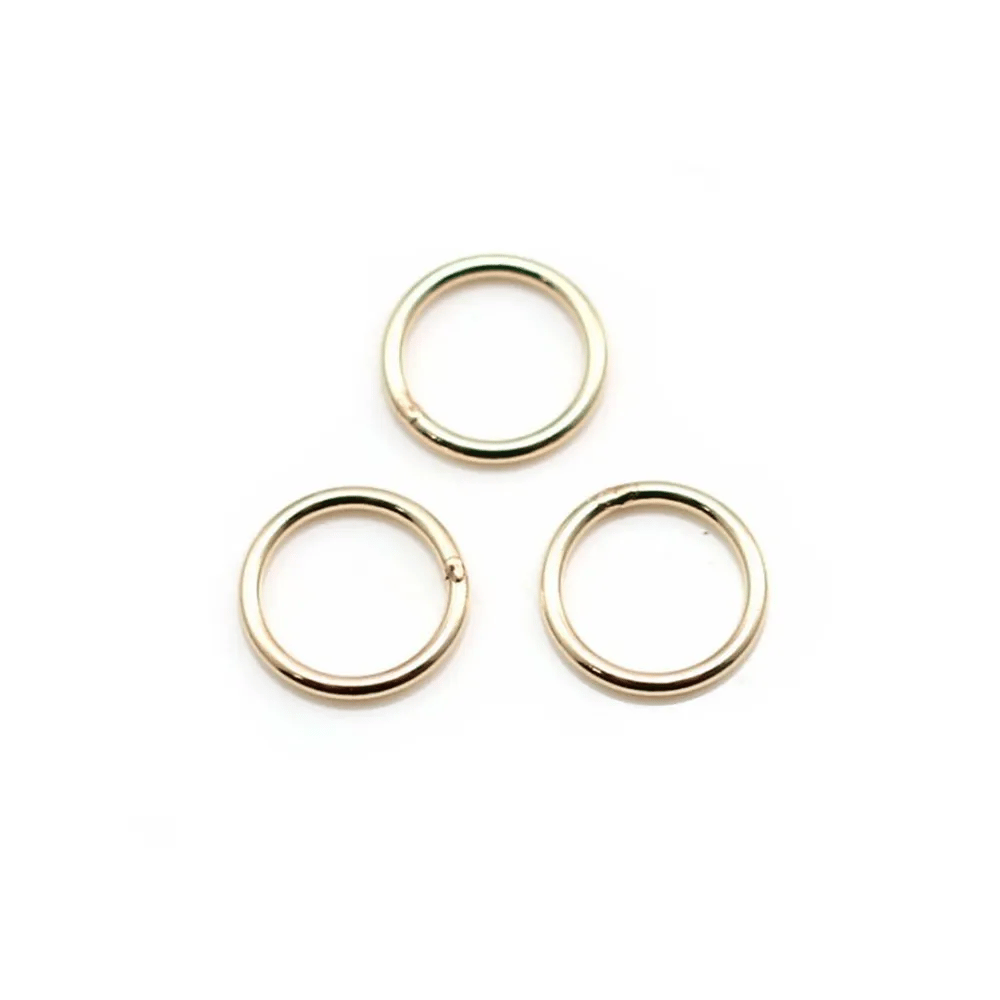 Anneaux soudé en gold filled 14 carats 7mm x 5pcs