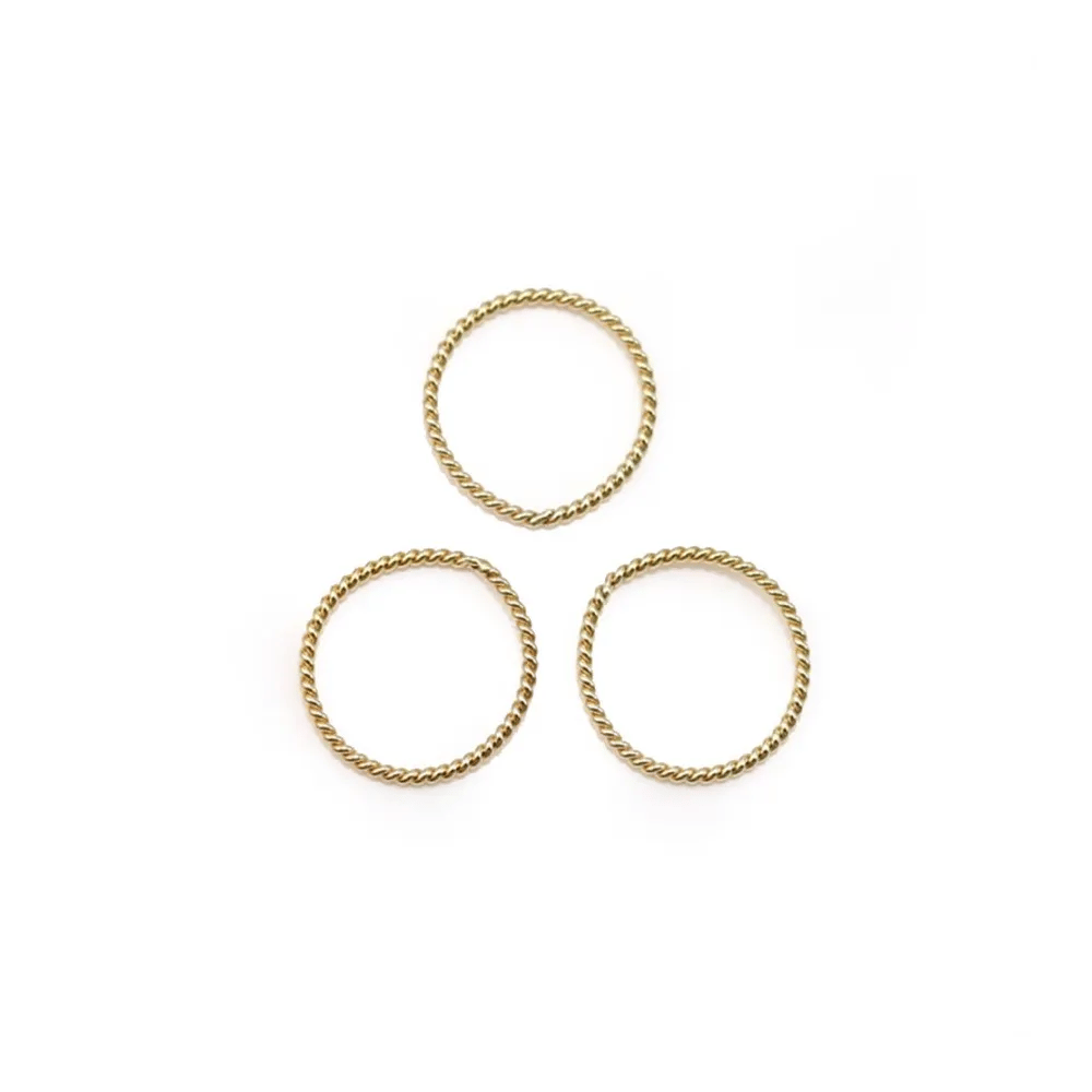 14k gold filled twisted jump ring 10x1.76mm x 2pcs