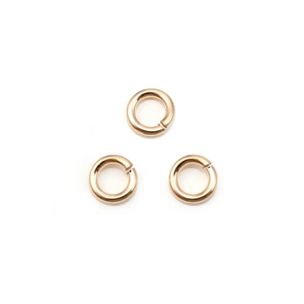 Anneaux ouvert en gold filled 14 carats 5x1.0mm x 5pcs