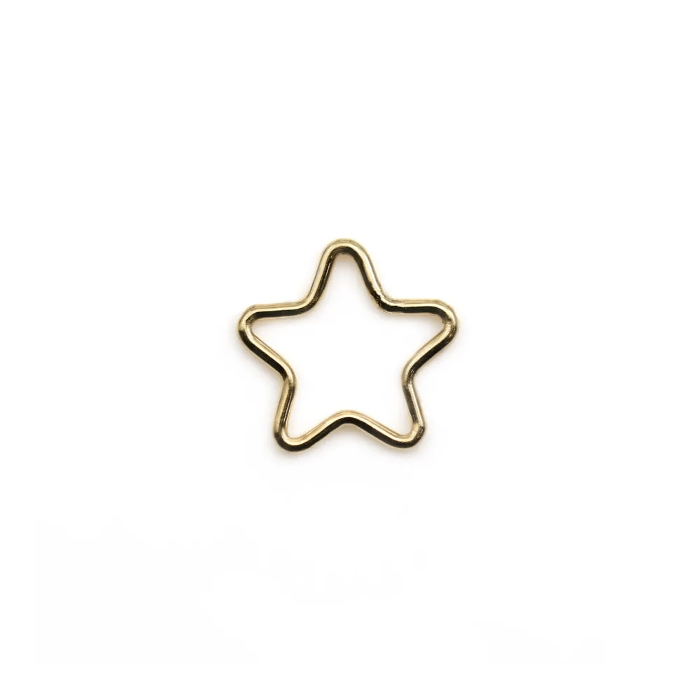 Anneau étoile en gold filled 14 carats 10.5mm x 2pcs