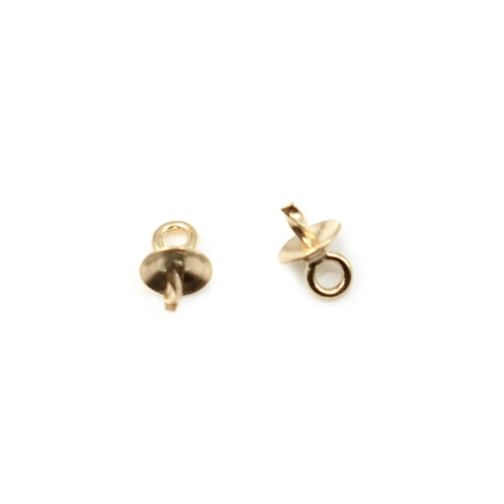 Belière pour perle demi-percé 3.0mm Gold Filled 14 carats x 2pcs