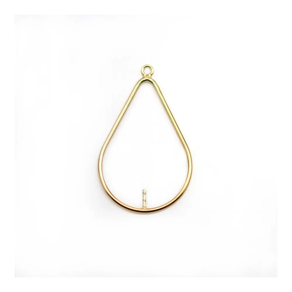 Breloque goutte 19x31x0.7mm, en gold-filled 14 carats x 1pc